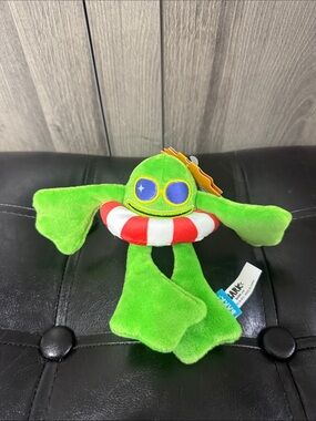 New Barkbox Pool Party Hopper Small Bark Dog Plush Stuffed Crinkle Squeaky Toy